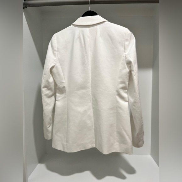 J. Crew Linen cotton Blend One Button Blazer White Size 0 NEW capsule wardrobe - Picture 8 of 14